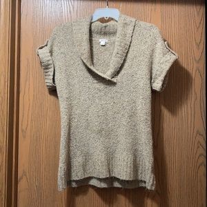 Xhilaration, large, brown, short sleeve sweater.